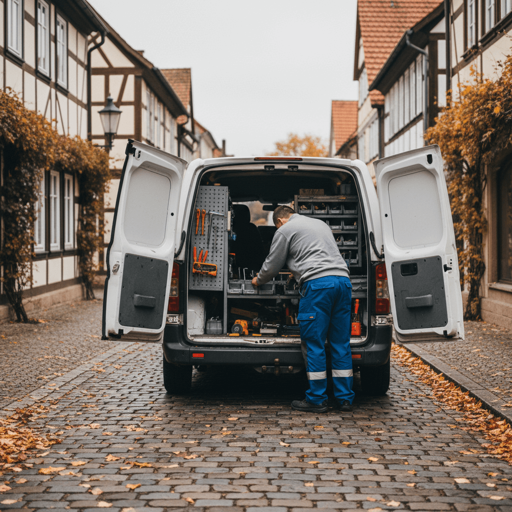 Unser Servicefahrzeug im Einsatz vor Ort